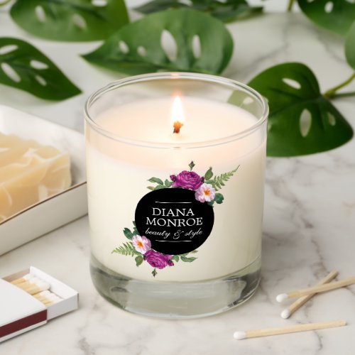 Modern Floral Wreath Scented Candle