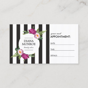 Modern Floral Wreath Striped Salon Appointment