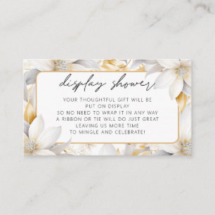 Modern Florals Border Display Bridal Shower Enclosure Card