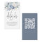 Modern Florals QR Code Dusty Blue Wedding Details