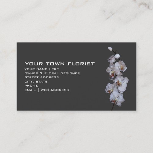 Modern Florist Business Card - Orchids