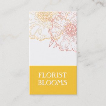 Modern Florist Business Cards Yellow Orange Red by CoutureBusiness at Zazzle