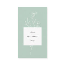 Modern Florist Minimalist Floral Green