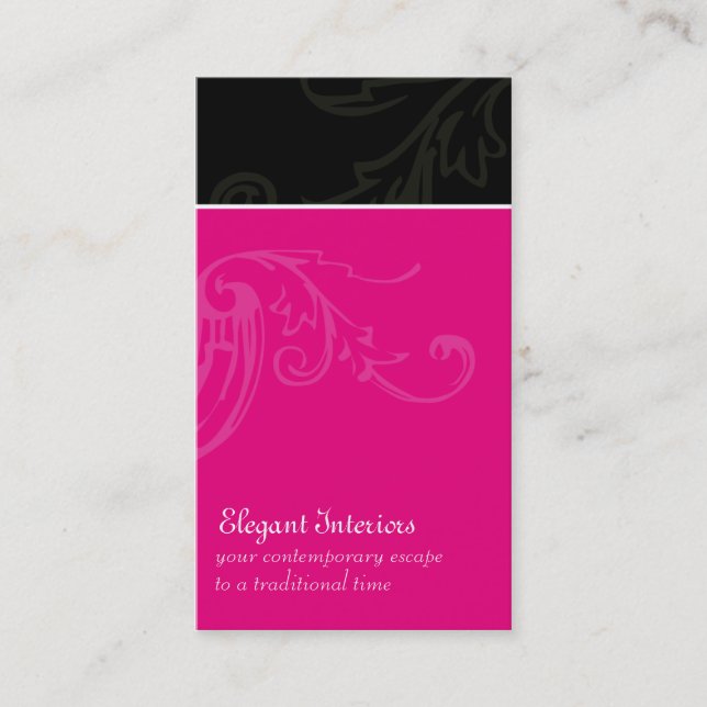 Modern Flourish [black] Business Cards (Front)
