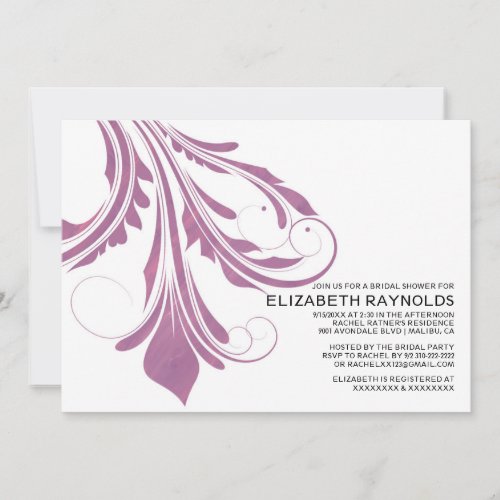 Modern Flourish Bridal Shower Invitations