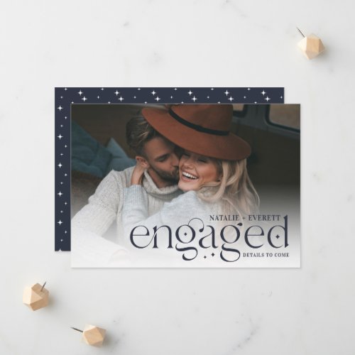 Modern Flourish  Photo Engagement Announcement