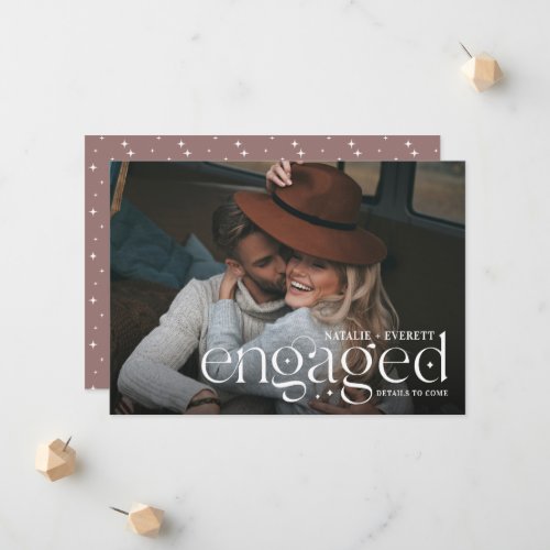 Modern Flourish  Photo Engagement Announcement