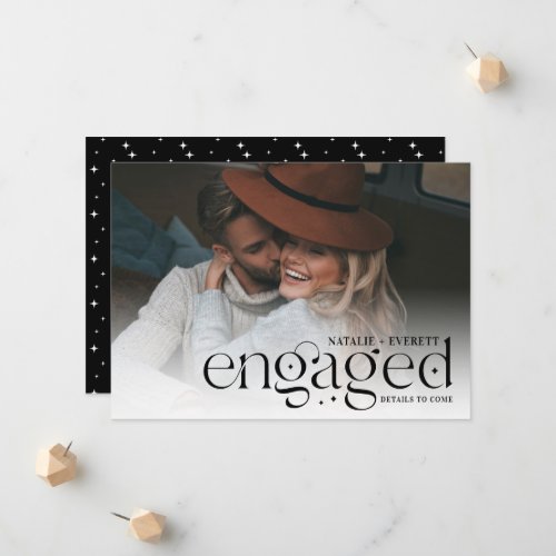 Modern Flourish  Photo Engagement Announcement