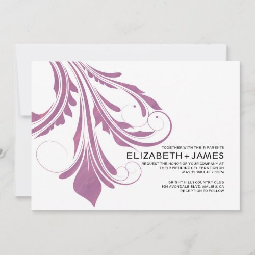 Modern Flourish Wedding Invitations