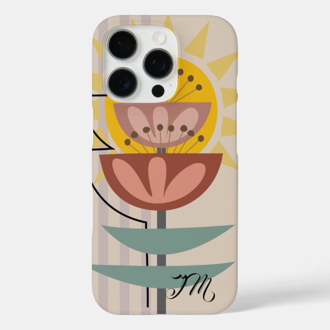 Modern flower and custom text Case-Mate iPhone case (Back)