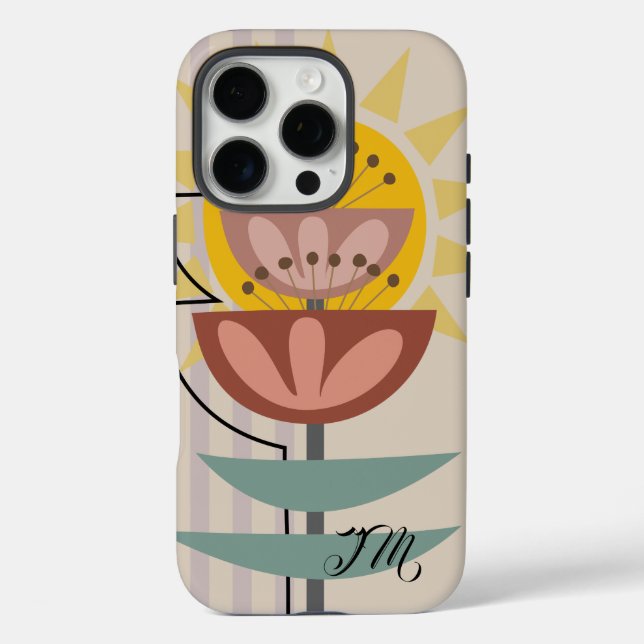 Modern flower and custom text Case-Mate iPhone case (Back)
