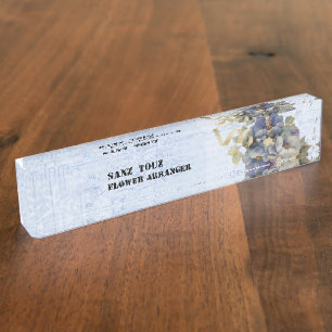 Modern Flower Arranger Desk Name Plate