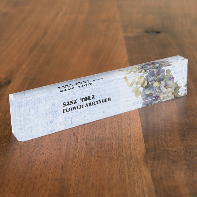  Modern Flower Arranger  Desk Name Plate (Side)