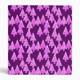 Modern flower Christmas trees - amethyst purple Binder
