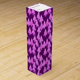 Modern flower Christmas trees - amethyst purple Wine Box