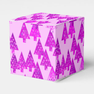Modern flower Christmas trees - orchid Favor Boxes
