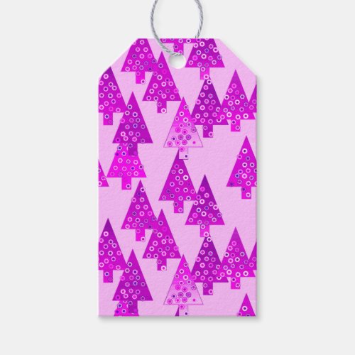 Modern flower Christmas trees _ orchid Gift Tags