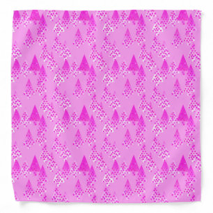 Modern flower Christmas trees - orchid & violet Bandana