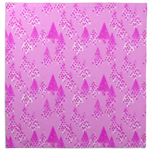 Modern flower Christmas trees - orchid & violet Napkin