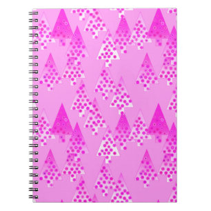 Modern flower Christmas trees - orchid & violet Notebook