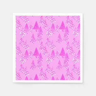 Modern flower Christmas trees - orchid & violet Paper Napkins