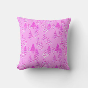 Modern flower Christmas trees - orchid & violet Throw Pillow
