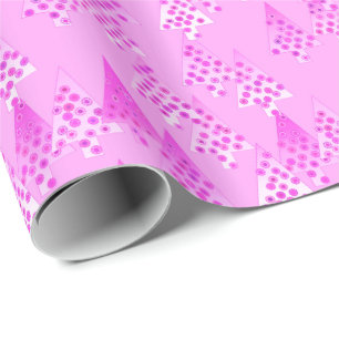 Modern flower Christmas trees - orchid & violet Wrapping Paper