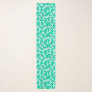 Modern Flower Christmas Trees, seafoam green Scarf