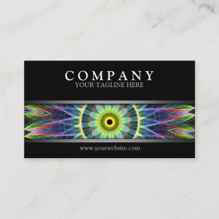 Modern Flower Eye Mandala Business Card