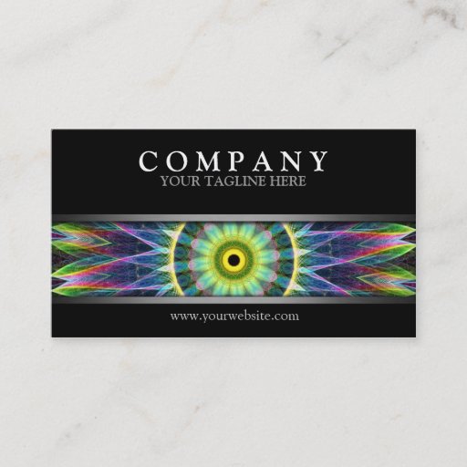 Customizable Modern Flower Eye Mandala Business Card Template