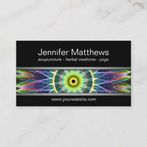 Modern Flower Eye mandala Business Card