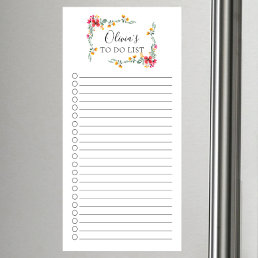 Modern Flower Frame Personalized Magnetic Notepad