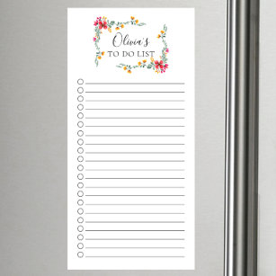 Modern Flower Frame Personalized Magnetic Notepad