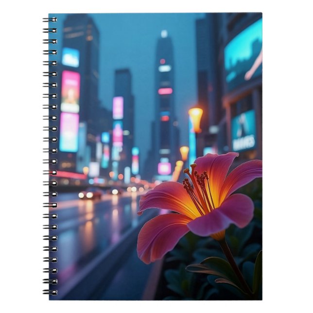 Modern Flower in Cityscape - Notebook (Front)