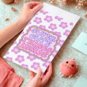 Modern Flower Pattern Spring Lavender Color Envelope Mailers