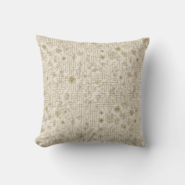 Modern flower pillow cushion (Front)