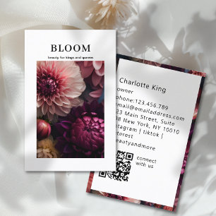 Modern Flower QR Code Business Card