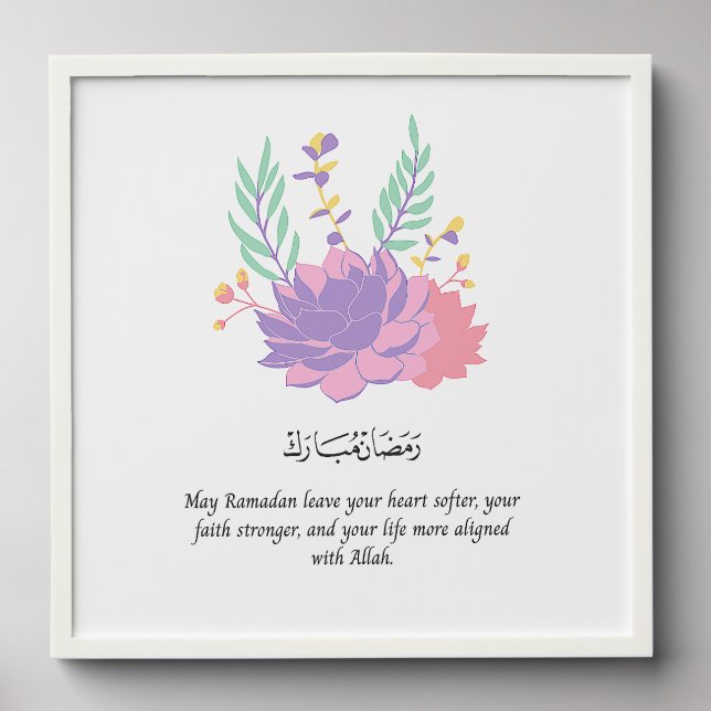 Modern Flower Ramadan wall print Peel And Stick Photo Tile (Front Set)