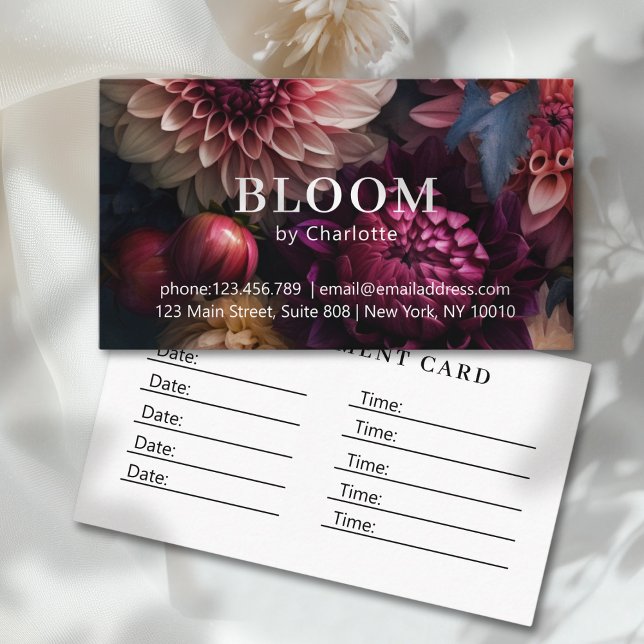 Modern Flower Salon Appointment Card (Modern Flower Salon Appointment Card)
