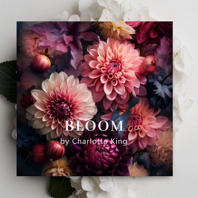 Modern, flower square business card (Modern, flower square business card)