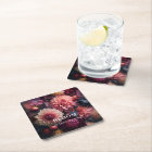 Modern, flower square business card