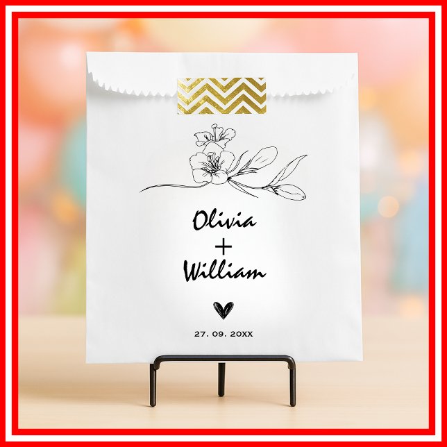 Modern Flower | Wedding Favor Bag (Creator Uploaded)