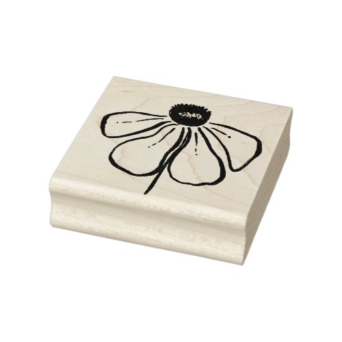 Modern Flower Wood Art Stamp