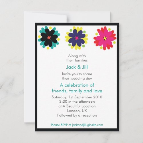 Modern Flowers 4.25x5.5 Invite