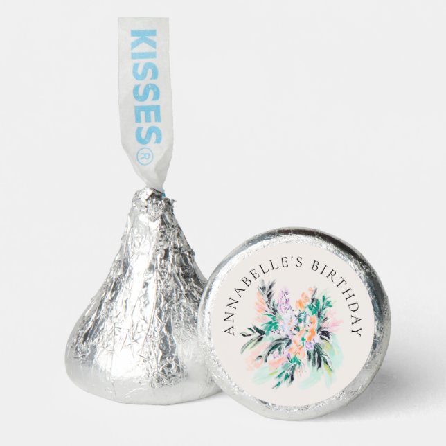 Modern Flowers Bouquet Floral Birthday Hershey®'s Kisses® (Front)