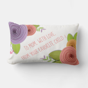 Modern Flowers Personalized Mother's Day Lumbar P Lumbar Pillow