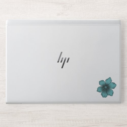 Modern flowral blue and white laptop skin