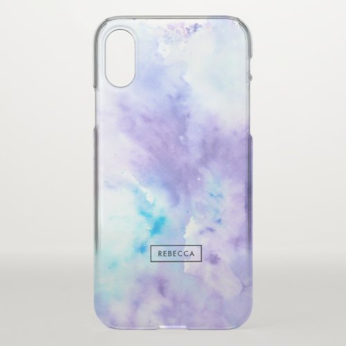 Modern Fluid Colors Blue  Purple iPhone X Case