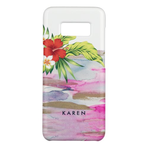 Modern Fluid Colors  Tropical Hibiscus Bouquet Case_Mate Samsung Galaxy S8 Case