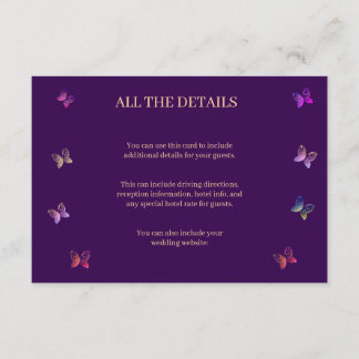 modern flying butterflies heart  enclosure card